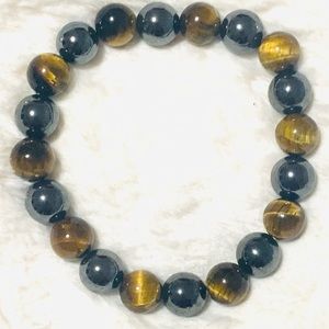 10mm Tiger Eye and Sodalite Bracelet